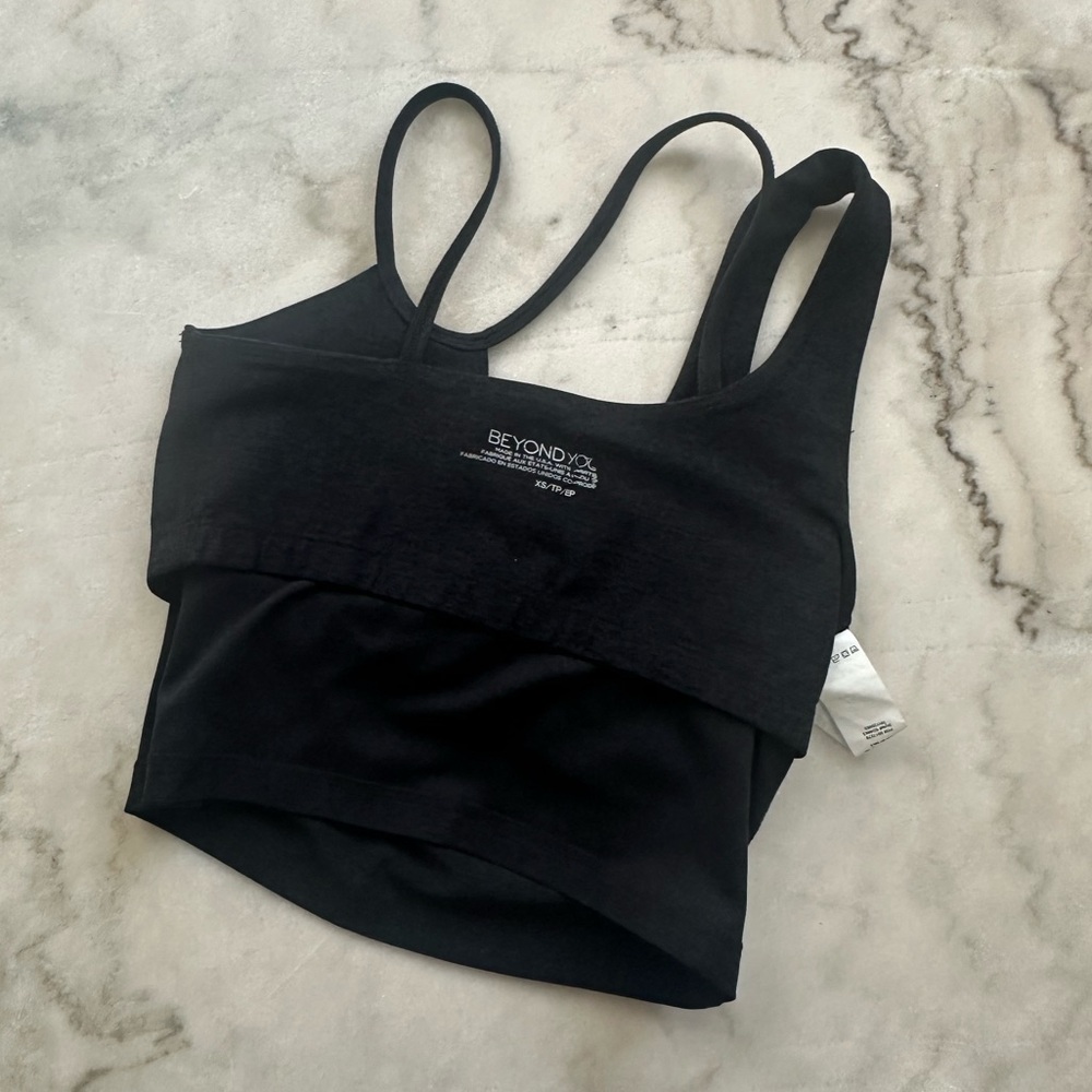 Beyond Yoga Spacedye Shapeshift Cropped Tank in Darkest Night NEW WITH TAGS - Picture 3 of 7